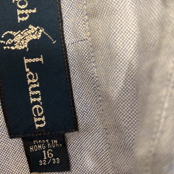 Ralph Lauren Mens Classic Fit Long Sleeve Button Down Shirt Size 16 32/33 - Picture 10 of 10